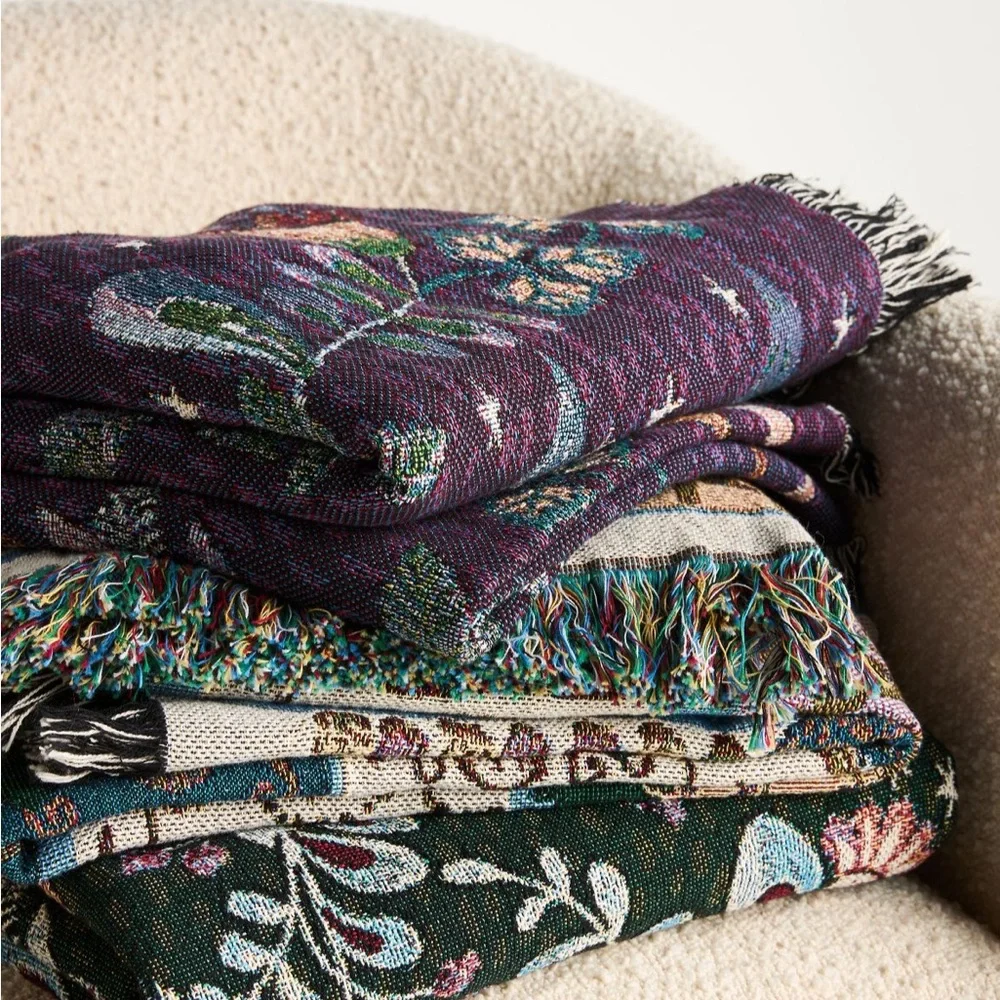 Anthropologie Willa Cotton Woven Throw Blanket	54